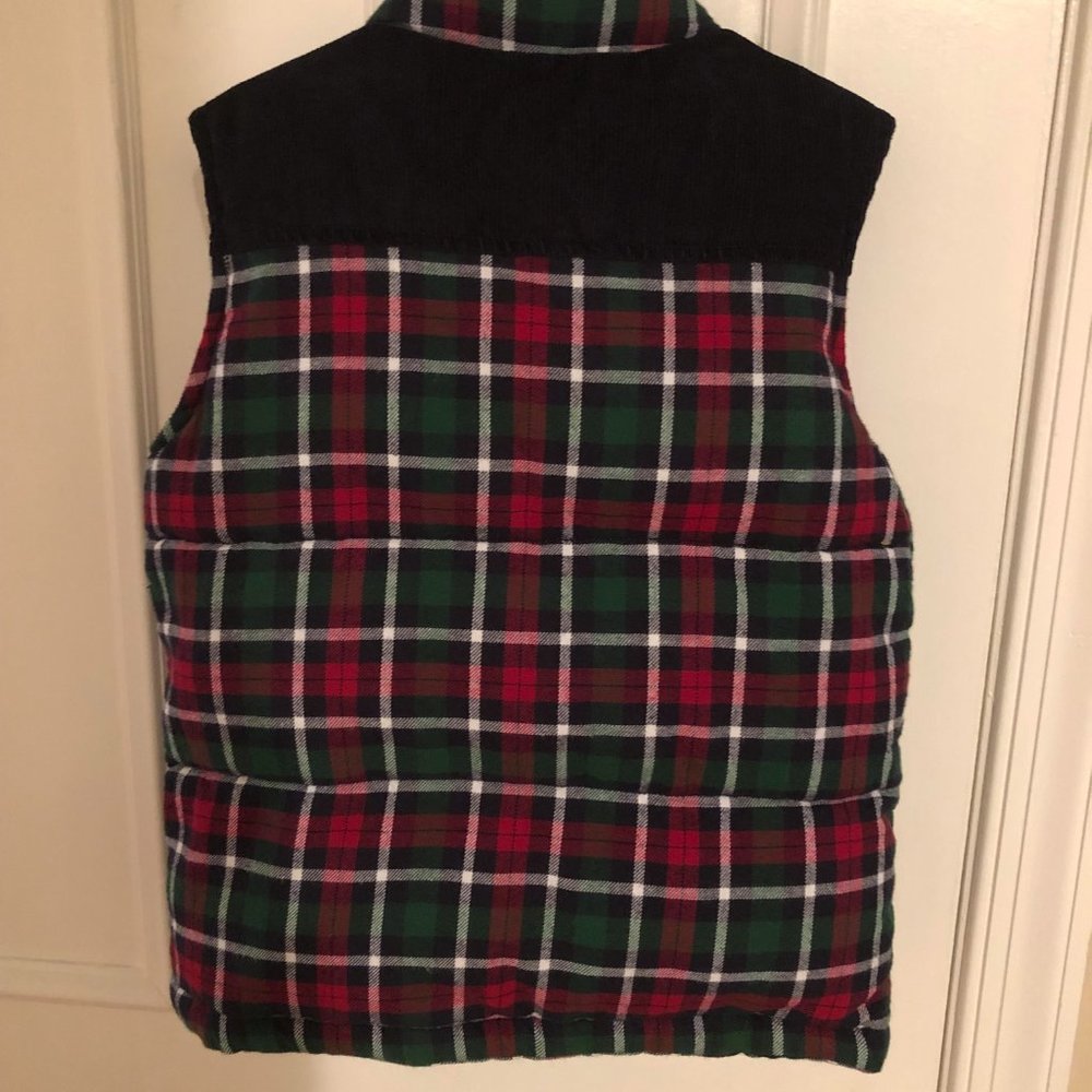Gymboree Plaid Print Puffer Vest - Picture 2 of 3